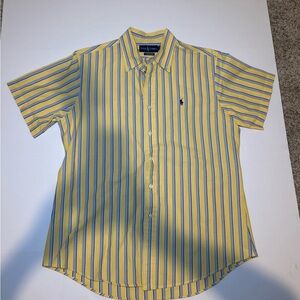 Ralph Lauren Men's Shirt in Yellow and Blue Stripes